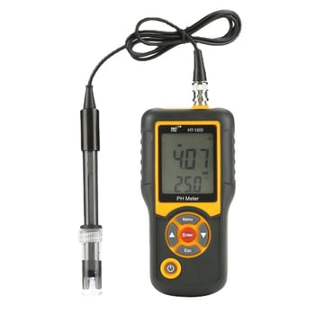 Metru pH portabil HT-1202, afișaj LCD, interval de măsurare 0-14 pH, compensare de temperatură 0-60 °C