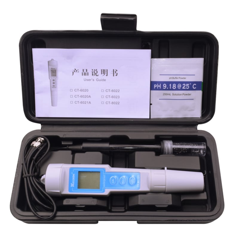 Cordida CT-6020A φορητός μετρητής pH, εύρος μέτρησης 0-14, ακρίβεια 0.02 pH, θερμοκρασιακή εξισορρόπηση 0-50