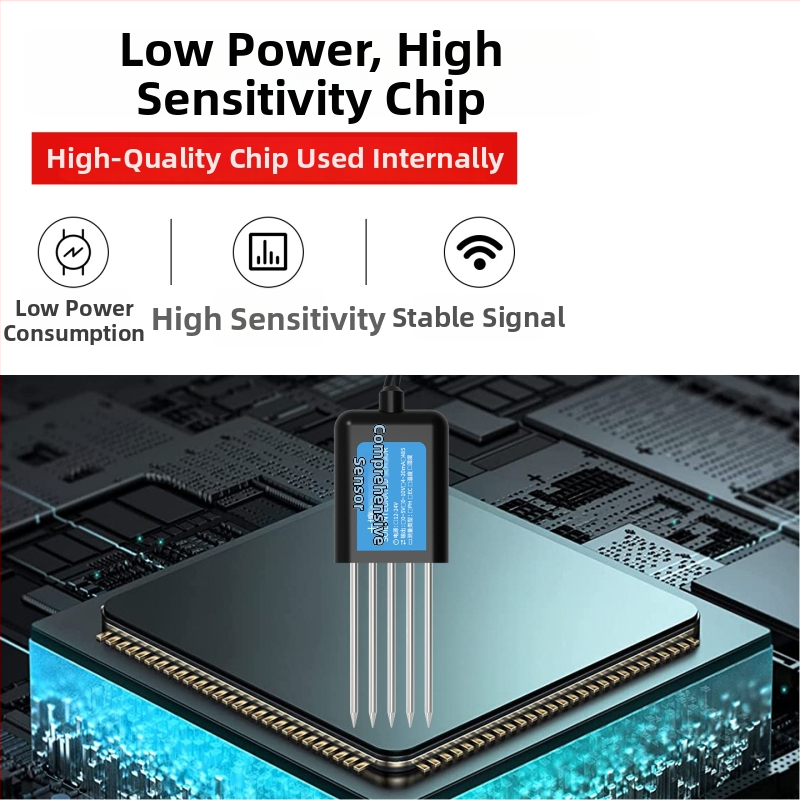 Senzor de sol personalizat pentru umiditate, pH, conductivitate electrică, temperatură și NPK