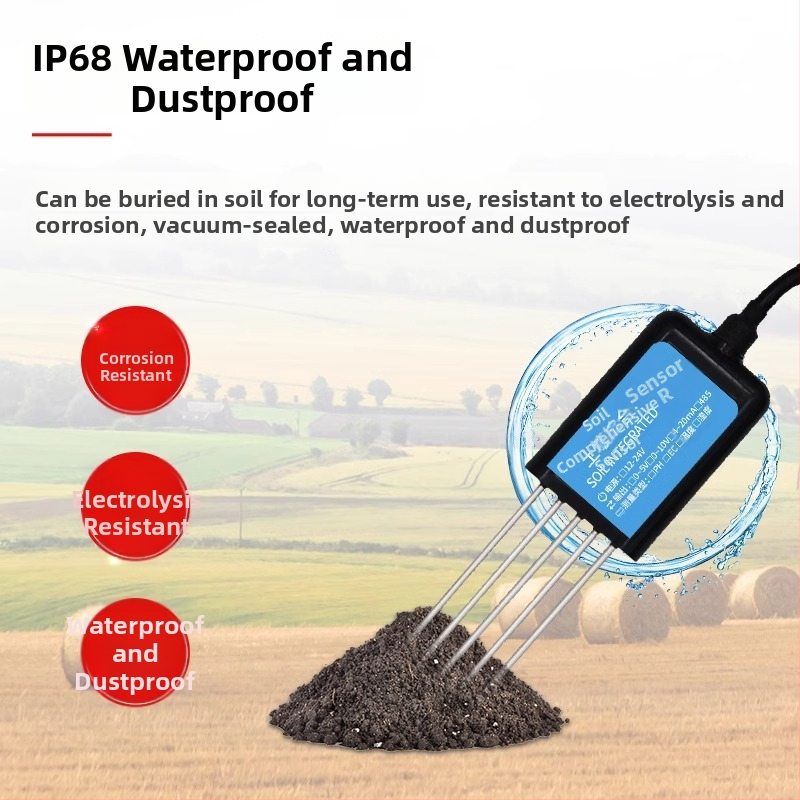 Senzor de sol personalizat pentru umiditate, pH, conductivitate electrică, temperatură și NPK