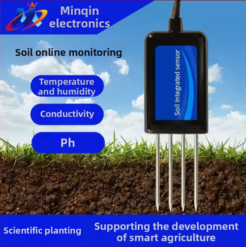 MINQIN-1 Senzor tla — raspon temperature -30 do 70 °C; točnost temperature ±0,2 °C; točnost vlage tla ±2% (m3/m3) u rasponu 0–50%