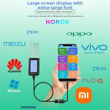 Bing Sheng BSK-TR3.0-100 3-u-1 tester vlage tla, temperature i vodljivosti s pH mjeračem