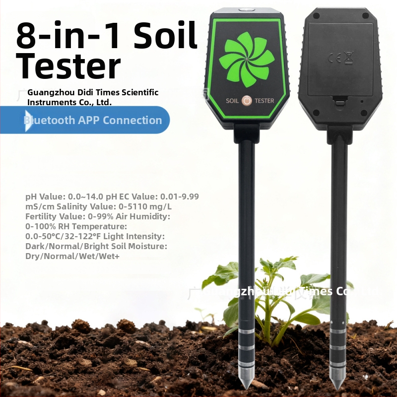 Bluetooth tester tla — osam u jednom: pH, plodnost tla, svjetlo, temperatura i vlaga