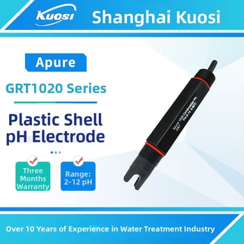 Портативен pH електрод за измерване с GRT1020, BNC или Y-образен конектор, диапазон 0-14 pH, точност 0.0001 pH, температурна компенсация 0-80°C