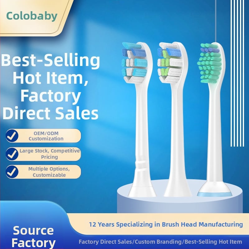 Заместваща глава за електрическа четка Philips HX3/6/9 – ABS+POM, модел PH, 220V, 1W, вакуумна опаковка C-606 диамантен тип