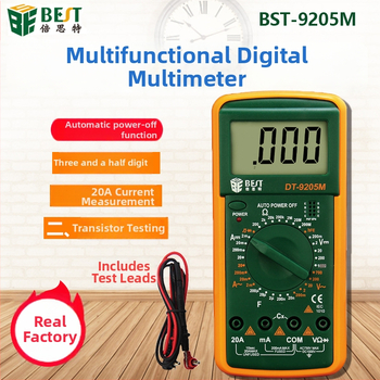 Digitálny multimetr BES/Beth pre študentov, s automatickým rozsahom merania; kapacitný rozsah 200 µF–2 nF; AC prúd 2 mA–20 A