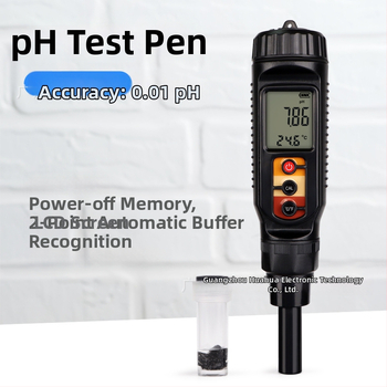 Портативен плосък pH измервател за тесто и почва — обхват 0–14 pH, точност 0.01 pH, температура 0–50 °C, модел PH875, марка Trickle