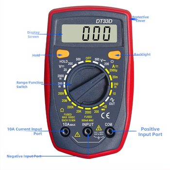 DT33D(V2.0) Ψηφιακός πολύμετρο - WHDZ, επαγγελματική χρήση, CE πιστοποιημένο