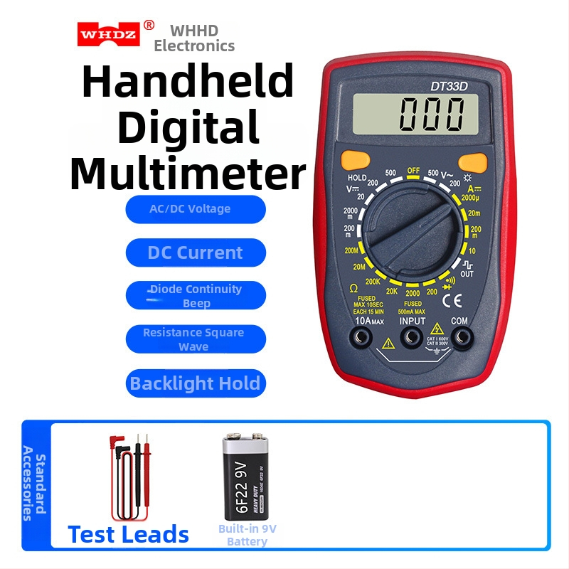 DT33D(V2.0) Ψηφιακός πολύμετρο - WHDZ, επαγγελματική χρήση, CE πιστοποιημένο