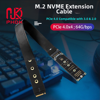 M.2 PCIe 4.0 predlžovací kábel pre NGFF M-key, NVMe a SATA kompatibilný — PH417A-30/PH417B-30