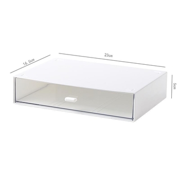 Cutie de depozitare pentru birou cu grilă, stivuibilă, 1L capacitate, plastic HIPS, model 3048