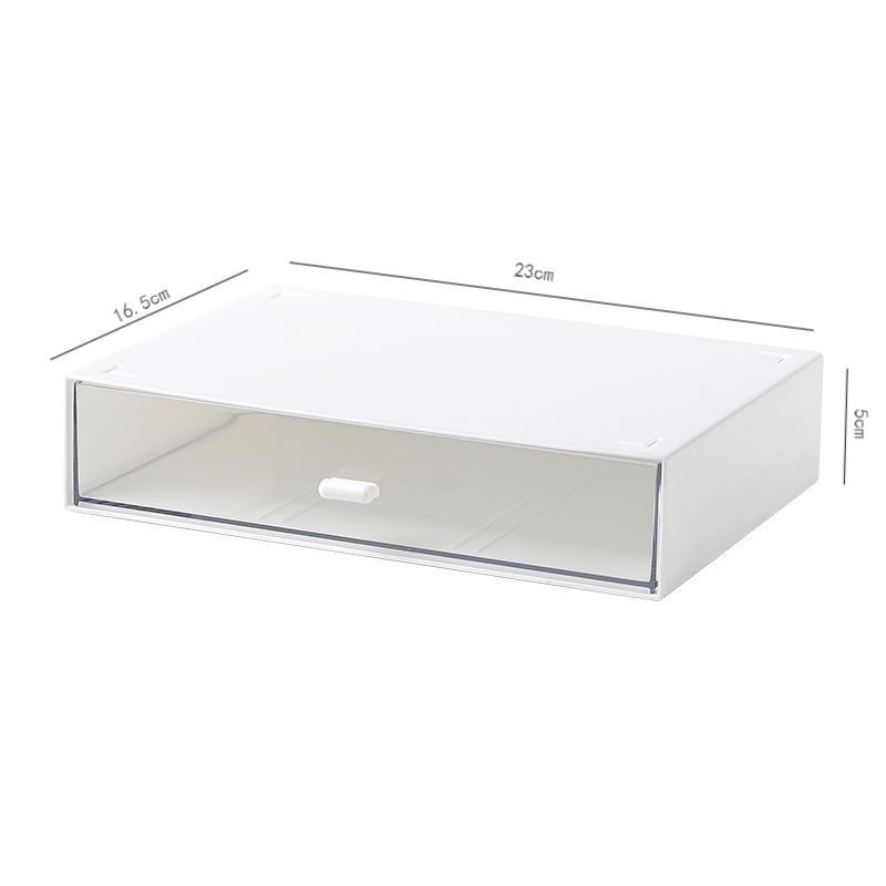 Cutie de depozitare pentru birou cu grilă, stivuibilă, 1L capacitate, plastic HIPS, model 3048