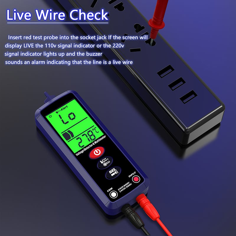 Sincerity Μίνι Πολύμετρο – Φορητός Μετρητής Τάσης με Διπλής Λειτουργίας Ανίχνευση και Έξυπνο Έλεγχο