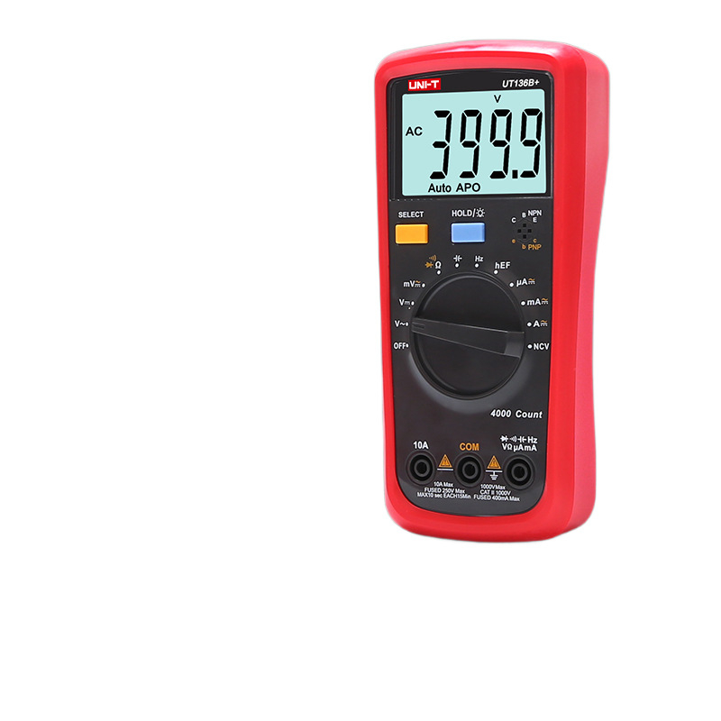 Uni-T UT136B+ ψηφιακός πολύμετρο, φορητό, επαγγελματική χρήση, μετρά DC/AC τάση έως 1000 V, DC/AC ρεύμα έως 10 A και χωρητικότητα