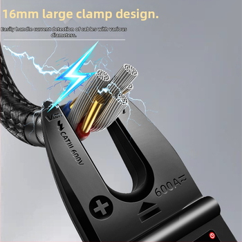 600A AC/DC csuklós áramerőmérő U5-alakú multiméterrel, többmódú árammérés