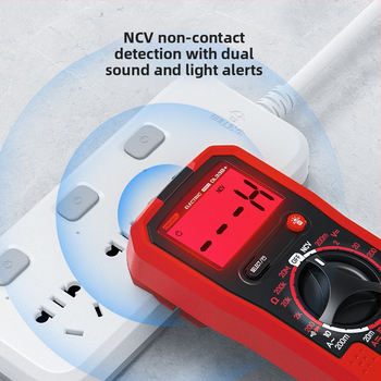 Φορητό ψηφιακό πολύμετρο με μέτρηση θερμοκρασίας, σειρά DL33A/DL33B/DL33C, μάρκα Effective, για οικιακή χρήση και συντήρηση.