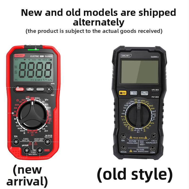 Φορητό ψηφιακό πολύμετρο με μέτρηση θερμοκρασίας, σειρά DL33A/DL33B/DL33C, μάρκα Effective, για οικιακή χρήση και συντήρηση.