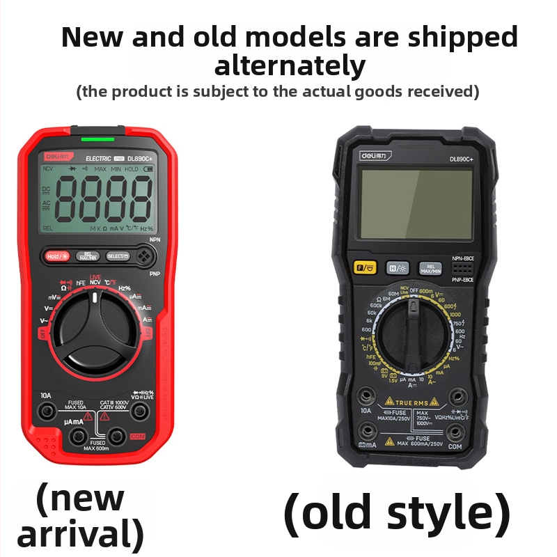 Φορητό ψηφιακό πολύμετρο με μέτρηση θερμοκρασίας, σειρά DL33A/DL33B/DL33C, μάρκα Effective, για οικιακή χρήση και συντήρηση.