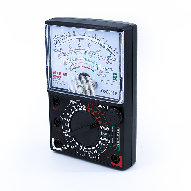 YX-960TR Multimetru analog cu indicator pentru electricieni, întreținere, uz casnic și educație; ISO 9001 certificat; marcă privată autorizată