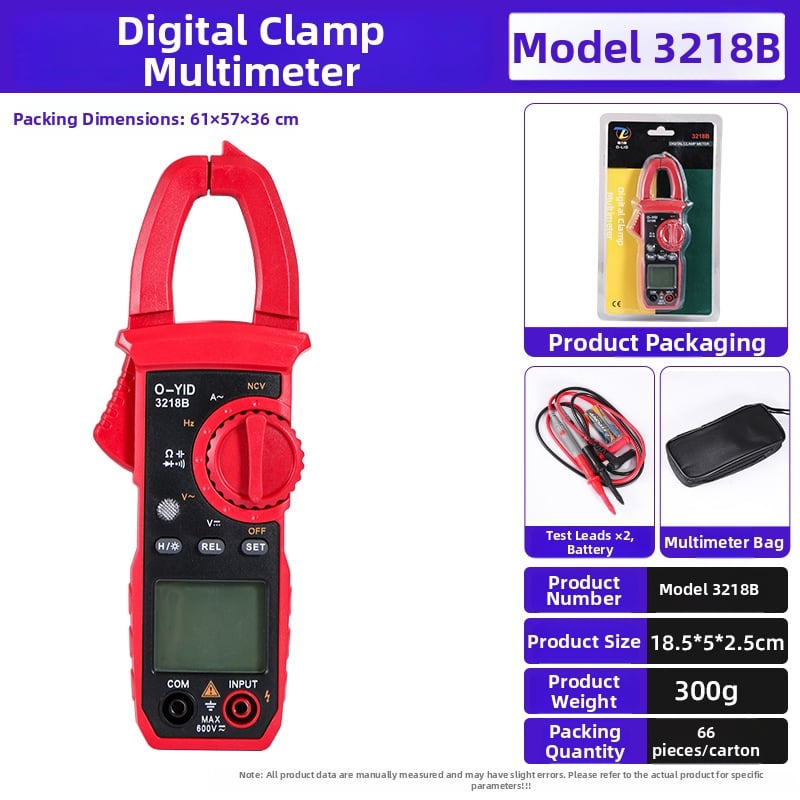 Luwei digitálny kliešťový multimeter s displejom; rozsah kapacity 25; úroveň bezpečnosti 50