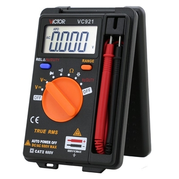 Victor VC921 φορητό ψηφιακό πολύμετρο οικιακής χρήσης: μετρά εναλλαγή/ συνεχές τάσης, χωρητικότητα, δοκιμή διόδων, αυτόματη απενεργοποίηση