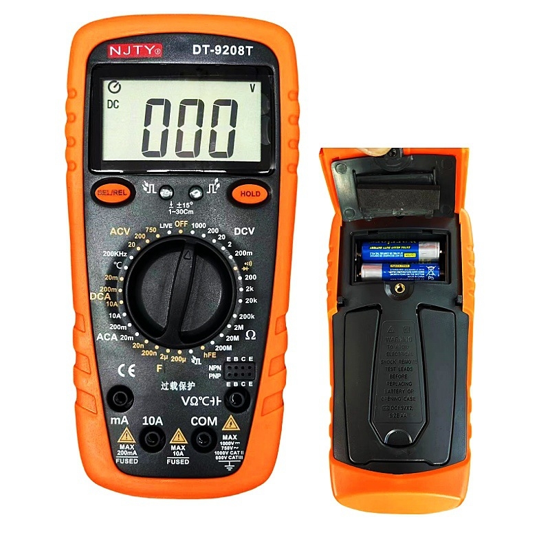DT9205T digitalni multimetar s zaštitom automatskog oporavka 08T, prijenosni, magnetski držač, zvučnik