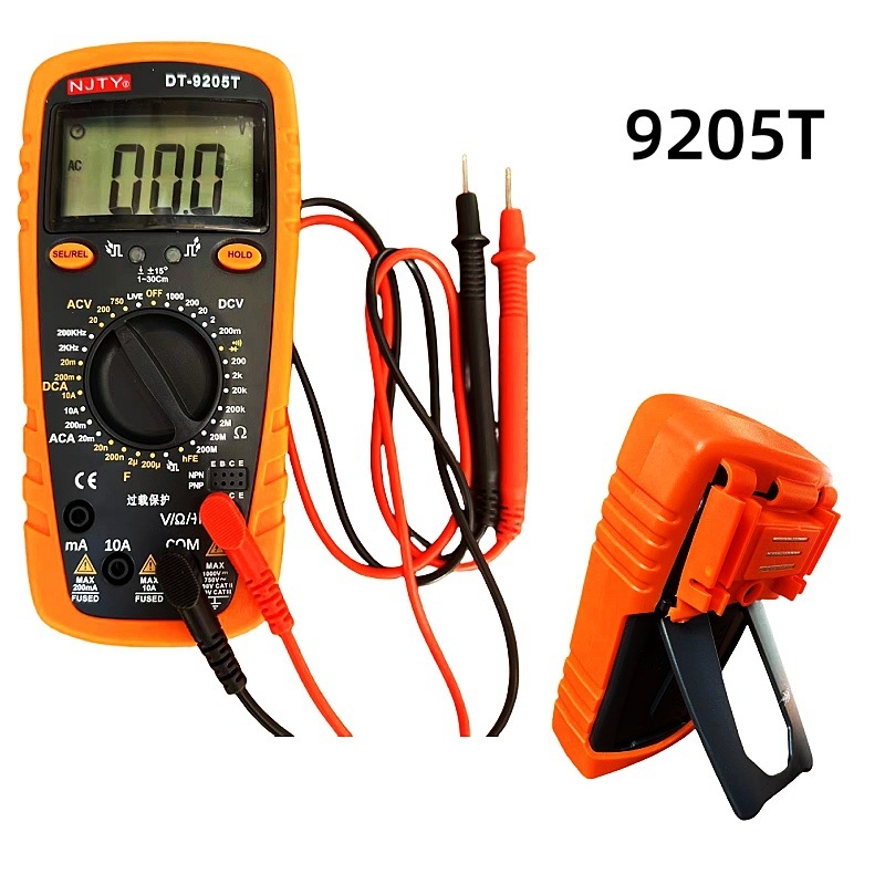 DT9205T digitalni multimetar s zaštitom automatskog oporavka 08T, prijenosni, magnetski držač, zvučnik