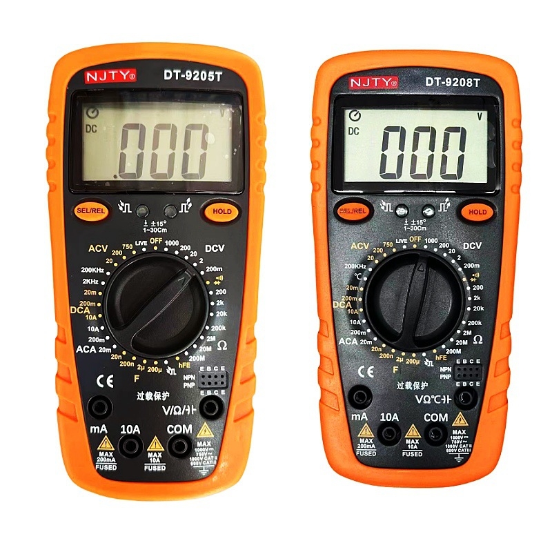 DT9205T digitalni multimetar s zaštitom automatskog oporavka 08T, prijenosni, magnetski držač, zvučnik