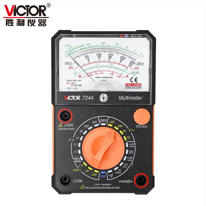 VC3010 μετρητής δείκτη | Χειροκίνητος, φορητός | 1000V DC / 1000V AC | Δοκιμή διόδων | Ηχητική δοκιμή συνέχειας