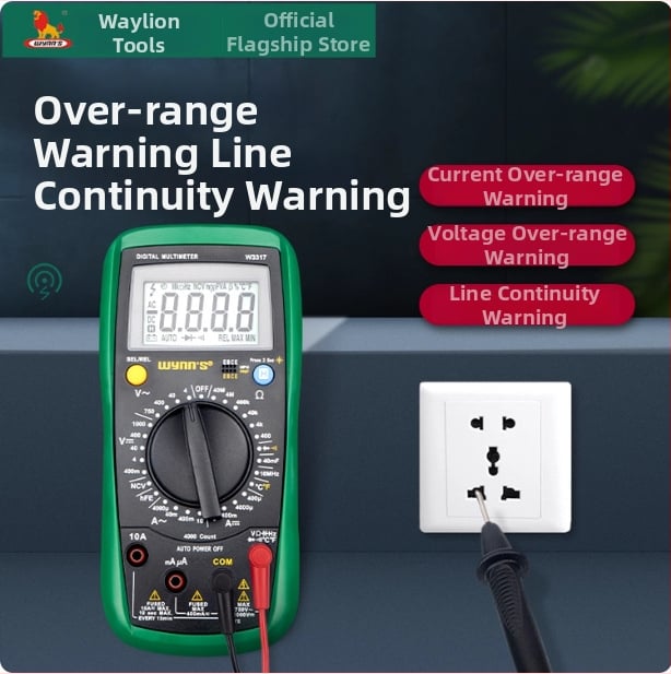 Power Lion Ψηφιακός κλαμπ-μετρητής W3317, Υψηλής Ακρίβειας, Πολυλειτουργικός ηλεκτρικός μετρητής