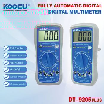 KOOCU Multimetru Digital - Portabil, Precizie Înaltă, Multifuncțional, Detecție Linie de Fază și Nulă