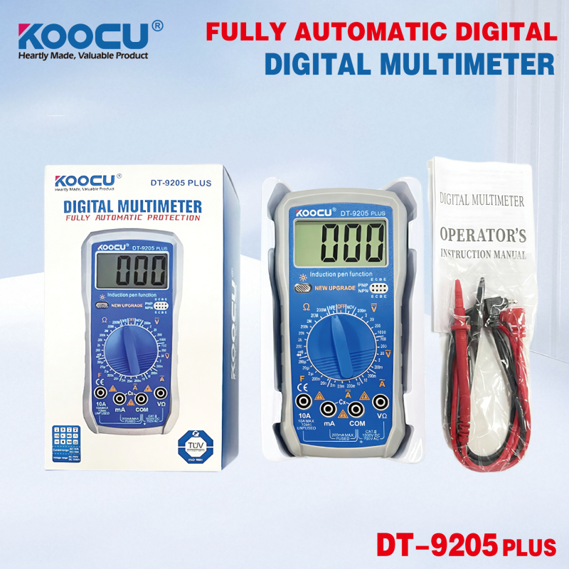 KOOCU Multimetru Digital - Portabil, Precizie Înaltă, Multifuncțional, Detecție Linie de Fază și Nulă