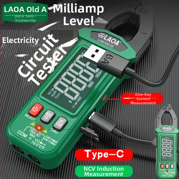 NCV-szenzorral ellátott csuklós ampermérő, digitális multiméter, nagy pontosságú, többfunkciós ampermérő