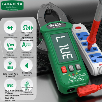 NCV-szenzorral ellátott csuklós ampermérő, digitális multiméter, nagy pontosságú, többfunkciós ampermérő