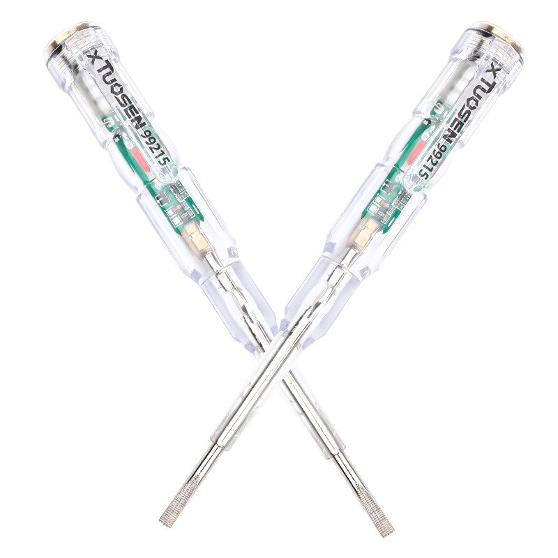 Ηλεκτρικός δοκιμαστικός στυλό με διαφανές περίβλημα, Tuosen, ανίχνευση ζωντανών αγωγών.