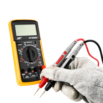 Kaisi/kkins DT9205A Hordozható digitális multiméter, nagy pontosságú, mér DC-t 1000 V-ig és AC-t 700 V-ig, kapacitás 2 nF–200 μF, otthoni használatra