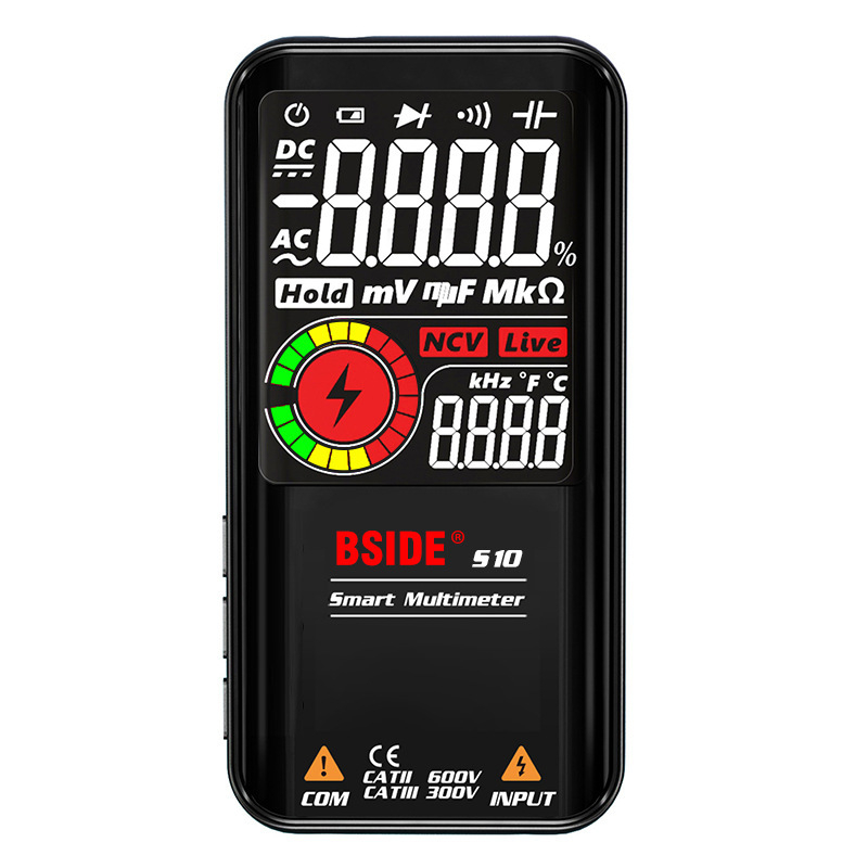 BSIDE S10 digitalni multimetar s kolor zaslonom, visoka preciznost, inteligentan, zaštita od izgaranja, za električare i kućnu upotrebu