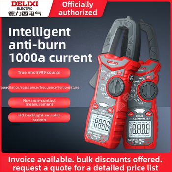 Delixi Electric DE66A Magas Pontosságú Intelligens Clamp Meter NCV AC/DC Áram és Feszültség Méréséhez