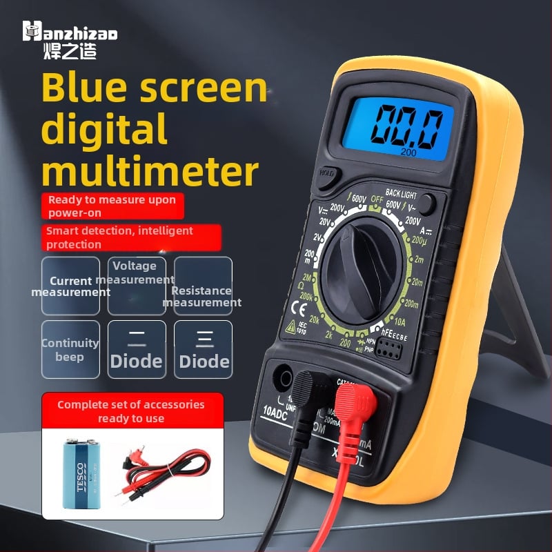 XL830L digitalni multimetar – LCD zaslon, visoka preciznost mjerenja, za električare i profesionalnu upotrebu, CE certifikat