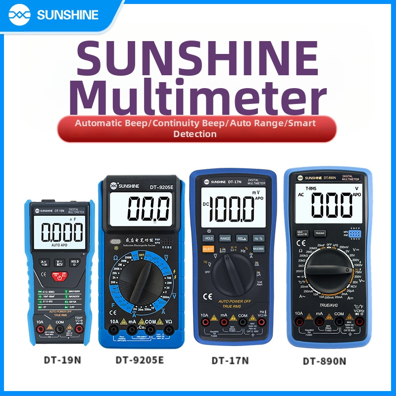 DT-17N digitálny multimeter na meranie prúdu a napätia, vysoká presnosť, DT-9205E špecifikácia