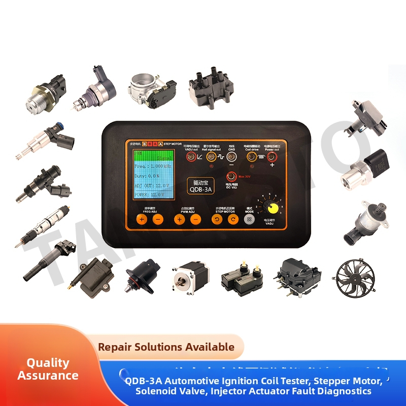 QDB-3A tester zapaľovacej cievky s krokovým motorom, solenoidovým ventilom a pohonom vstrekovača
