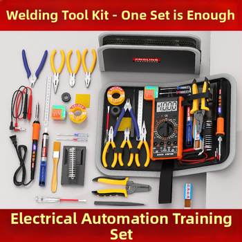 Kit de instruire cu multimetru și fier de lipit, cu afișaj digital, încălzire internă, trusă de scule pentru electrician