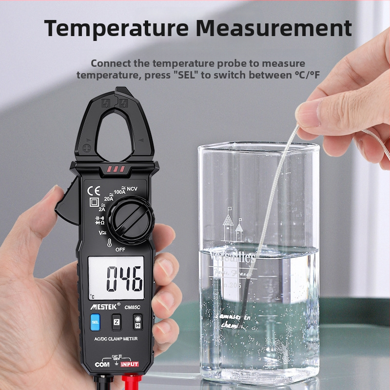 Svorkový ampérmeter, viacúčelový digitálny merací prístroj, model YW-CM85C-000, značka MESTEK, merací rozsah: 1