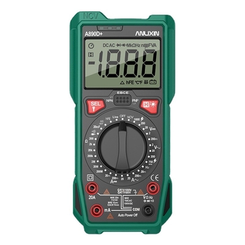 Anlixin 890C Digitális multiméter, Kapacitás, DC/AC Feszültség, DC/AC Áramerősség, Automatikus tartomány