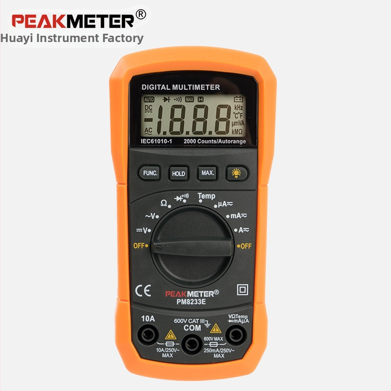 PEAKMETER PM8233E Digitalni multimetar, ručni termometar, automatski raspon