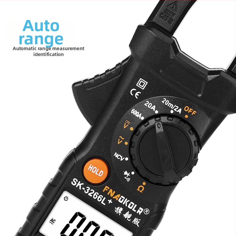Vysoko presný clamp meter s digitálnym displejom SK3266L – univerzálny clamp meter pre elektroúdržbu (plne automatický)