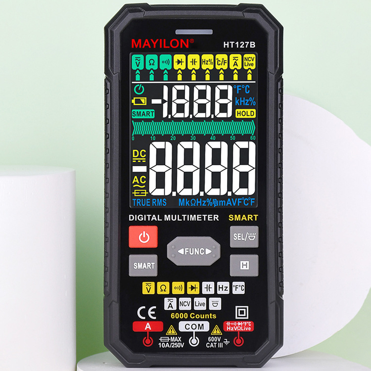 Pametni digitalni multimetar HT127A/HT127B • MAYILON/Mai Yilong • profesionalna uporaba • CE, ISO 9001