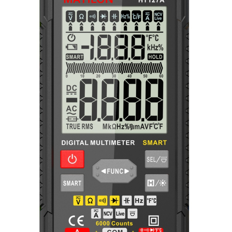 Pametni digitalni multimetar HT127A/HT127B • MAYILON/Mai Yilong • profesionalna uporaba • CE, ISO 9001
