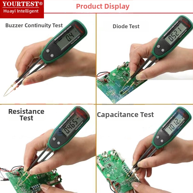 SMD testovací klip na rezistory a kondenzátory, inteligentný s automatickou identifikáciou čipových súčiastok, pôvod Dongguan, Guangdong, profesionálne použitie