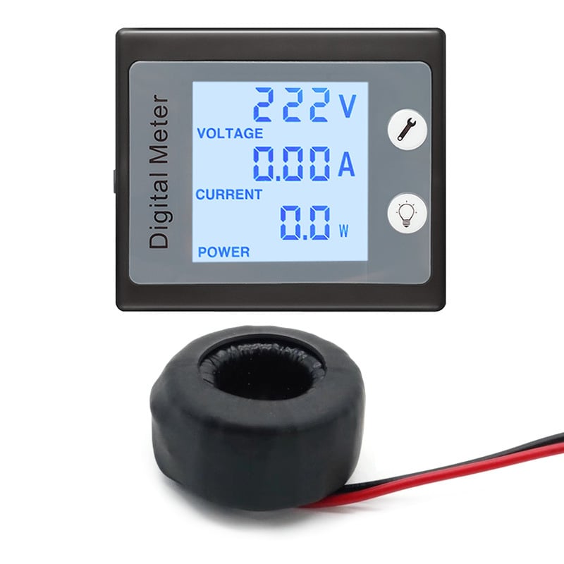 Peacefair AC мултиметър с цифров дисплей — измерване на напрежение и ток, мониторинг на мощността, захранване 260 V